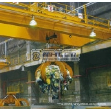 Double beams overhead Bridge cranes with Hydraulic Bucket